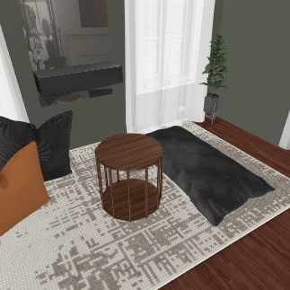 Dark Theme Room Design Rendering