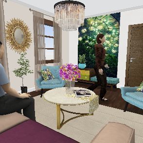 Sala de estar 3d design renderings