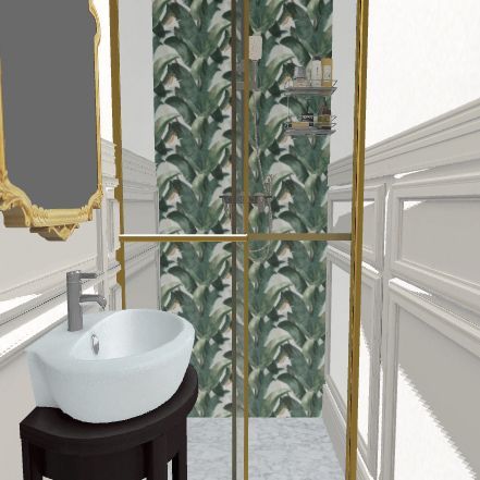 dona new kitchen L z prysznic na dole Design Rendering